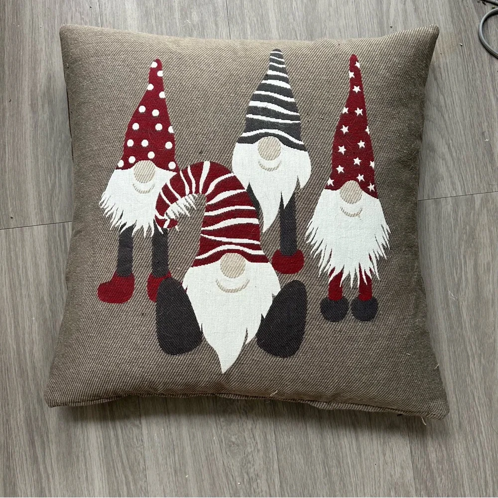 Gnome tan pillow
